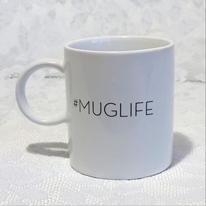 Room Essentials Stoneware #Muglife White Coffee Ceramic Mug TeaCup